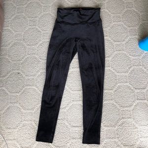 Spank Leggings - Large - Black - Faux Suede